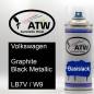 Preview: Volkswagen, Graphite Black Metallic, LB7V / W9: 400ml Sprühdose, von ATW Autoteile West.